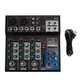 thumbnail image 2 of Sound Board Mixer, Balanced XLR Input Wide Compatibility LED Indicator Light 4 Channel Mixing Console Thin and Dustproof  for Family Entertainment, 2 of 7