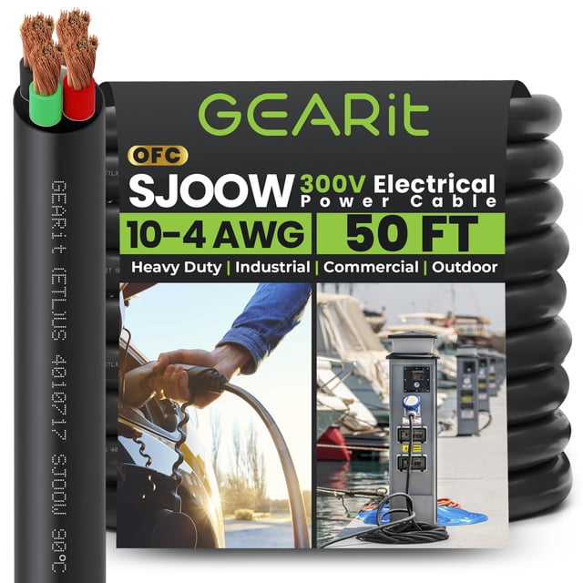 Cable de Alimentación GEARit 10 AWG 4 Conductores 15 m 300 V