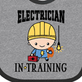 thumbnail image 4 of Inktastic Future Electrician in Training Boys Baby Bib, 4 of 4