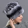 thumbnail image 4 of Visland Women Faux Fur Hat, Knitted Thickened Warm Beanie Cap for Winter Outdoor 1PC, 4 of 5
