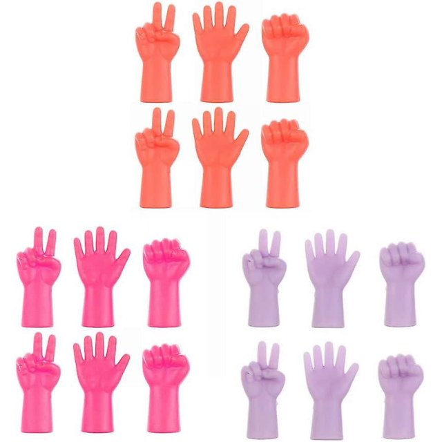 Jinsinto Knitting Needles Point Protectors, Rubber Knit Needle Tip Cover Caps Rock Paper Scissors Needles Point Stoppers For Knitting Crochet