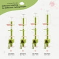 thumbnail image 4 of PETEPELA Floor to Ceiling Cat Tree [87"-100"] Height Adjustable, 5 Levels Cactus Cat Tower with Cat Perch&Replaceable Hammock(Visible Acrylic Bowl), 4.1" Super Robust Cat Scratcher Green, 4 of 14