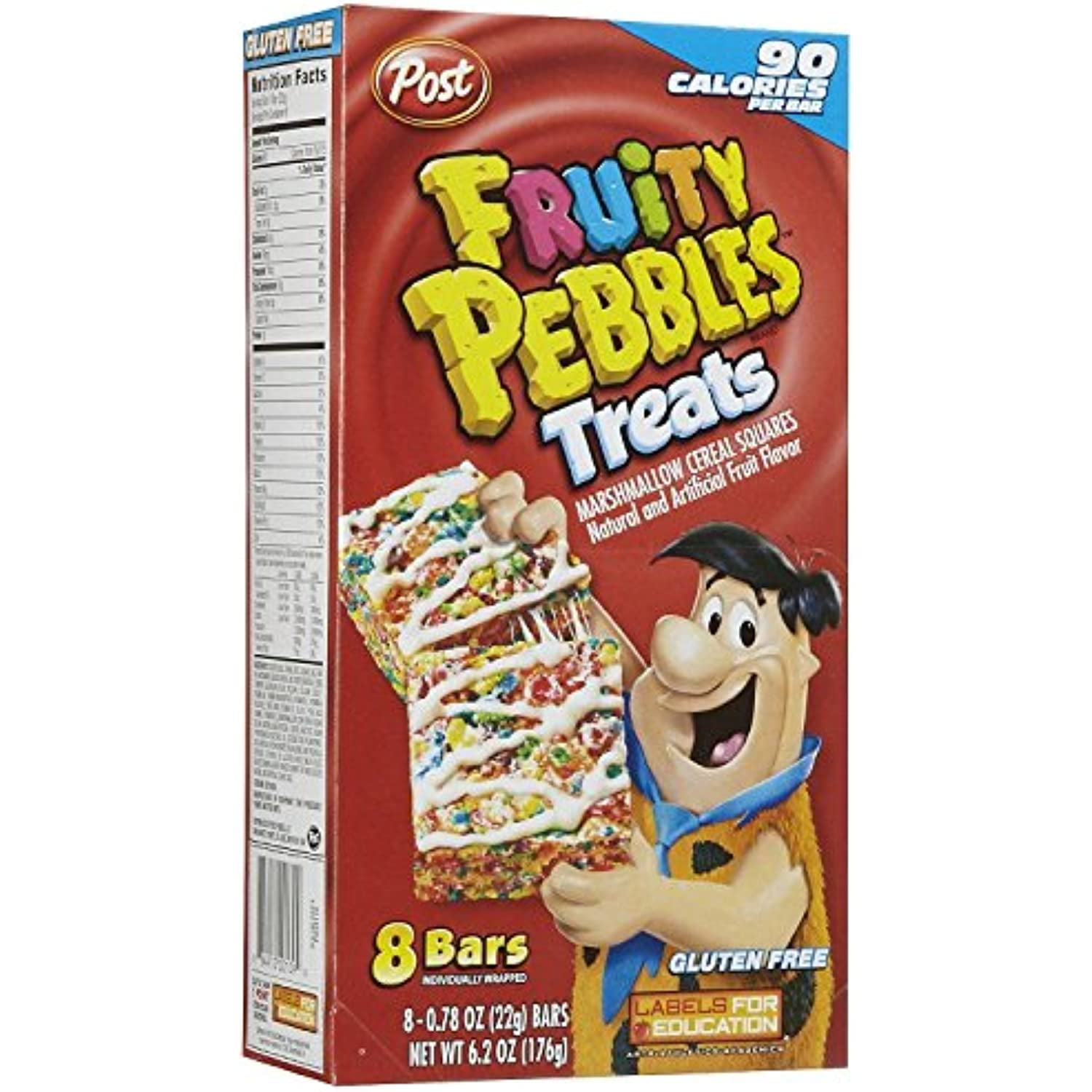 Post Fruity Pebbles & Marshmallow Cereal Bar Treats (Pack Of 3) 8 Count