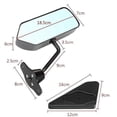 thumbnail image 3 of 1 Pair Universal F1 Style Car Side Rearview Mirrors Door Wing Rear View Mirror for ABS Carbon Fiber, 3 of 5