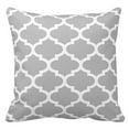 thumbnail image 3 of SUFAM Set of 4 Pillow Cases Moroccan Quatrefoil Gray White Trellis Silver Large Choose Geometric Pattern Throw Pillowcase Cover Cushion Case Home Decor 16x16 inch, 3 of 5
