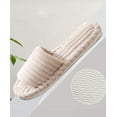 thumbnail image 6 of Cozy Striped Terry Cloth Open - Toe Slippers for Women - Soft, Comfortable, and Stylish Indoor Footwear in Multiple Colors, 6 of 17