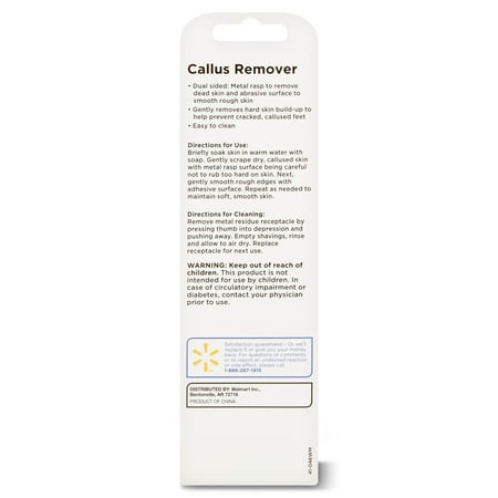 Equate Dual Sided Callus Remover for Callus Build-up Prevention, Small, 1 Count