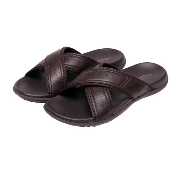 Wensltd Men's Sandals Summer Casual Solid Color Flip Flop Sandals Round Toe Lightweight Beach Outdoor Wear Comfortable Fashion Brown