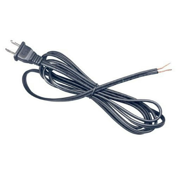 National Artcraft® 8' Black Lamp Cord with Molded Plug And Stripped Ends (Pkg/10)