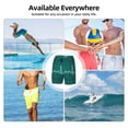 thumbnail image 6 of Naloa ECG Wave Print Men Swim Trunks with Compression Liner ,Board Shorts,Men's Swim Shorts with Drawstring and Elastic Waistband-Medium, 6 of 6