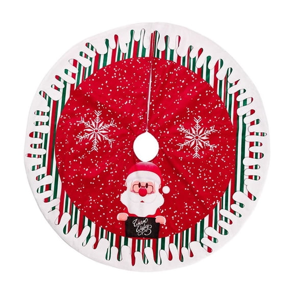 Christmas Tree Skirt Santa- Xmas Tree Base Wrap Holiday Tree Ornaments Floor Mat for Indoor Outdoor C