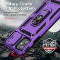 thumbnail image 4 of for iPhone 11 Case with Camera Lens Cover HD Screen Protector, Dual Layer [15 FT Military Grade Drop Protection] Magnetic Ring Holder Kickstand Protective Phone Case for iPhone 11 6.1 inch (Purple), 4 of 16