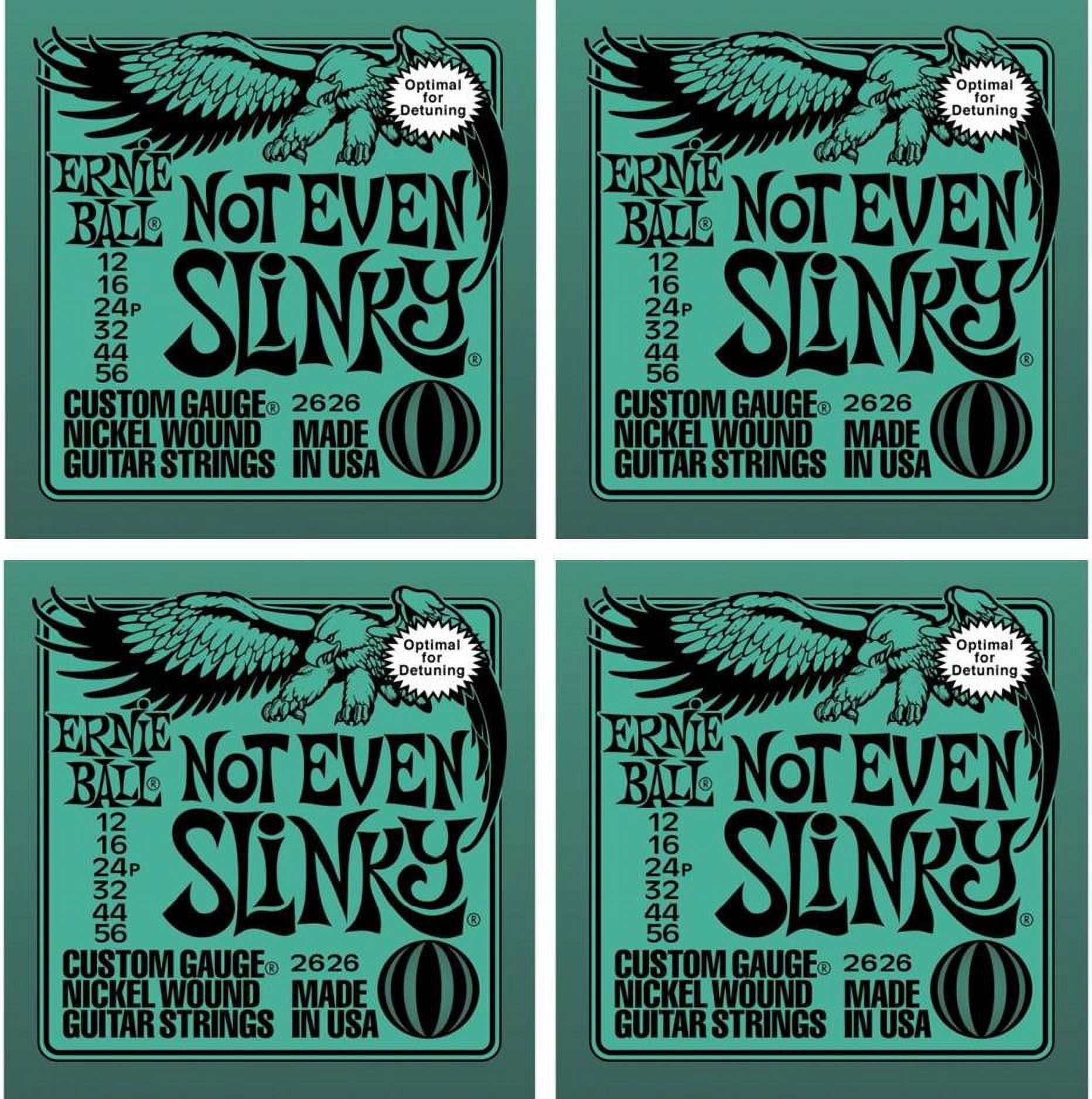 Ernie Ball P02626 ^4  Not Even Slinky Electric Strings,4 Pack