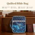 thumbnail image 6 of ZUXONGSY Sea Turtle Galaxy Hibiscus Print Bible Cover Case for Women Quilted Bible Bag Sturdy Journal Case with Handle Scripture Bag for Study, 6 of 7