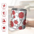 thumbnail image 5 of 12oz Coffee Tumblers Pioneer Flower Floral Print Pattern Stainless Steel Vacuum Insulated Travel Tumbler Coffee Cups Mug with Lid and Straw with Cleaning Brush for Cold & Hot Drinks, 5 of 5