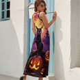thumbnail image 6 of Halloween Ghosts Horror Pumpkin Art Sleeveless Dress Women's Summer Suit Dresses for Women 2025 Luxury Party Dress, 6 of 6