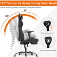 thumbnail image 5 of PayLessHere Camo Gaming Office Chair - Ergonomic PU Leather w/Lumbar Support & Footrest，Rolling Swivel, 5 of 7