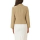 thumbnail image 3 of BLAZER CHIC para Mujeres Abierto Frontal Ropa de Trabajo Verano Chaqueta Corto Color Caqui Claro - Sólido L, 3 of 6
