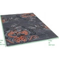 thumbnail image 5 of Handcraft Rugs - Electric Orange/Gray/Silver/Black/Abstract Area Rug Modern Contemporary Flower-patterned Design, 5 of 7