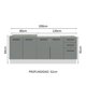 thumbnail image 3 of Cocina Integral Completa Modular Madesa Agata Con Pia 200cm BG, 3 of 5
