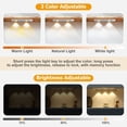 thumbnail image 2 of MINKUROW LED Motion Sensor Cabinet Light USB Rechargeable 3 Modes Stick-on Anywhere Wireless Magnetic Motion Activated Light Under Cabinet Lighting Light for Closet Cabinet Stair (16inch), 2 of 8