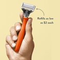 thumbnail image 3 of Harry's Razor for Men - Razor Handle and Razor Blade Cartridge - Shaving Gift Set for Him - Orange, 3 of 7