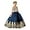 Navy Blue, variant on Drtj 2-14T Kids Teens Flower Girl Dresses Wedding Pageant Dresses Tulle Applique Prom Ball Gowns