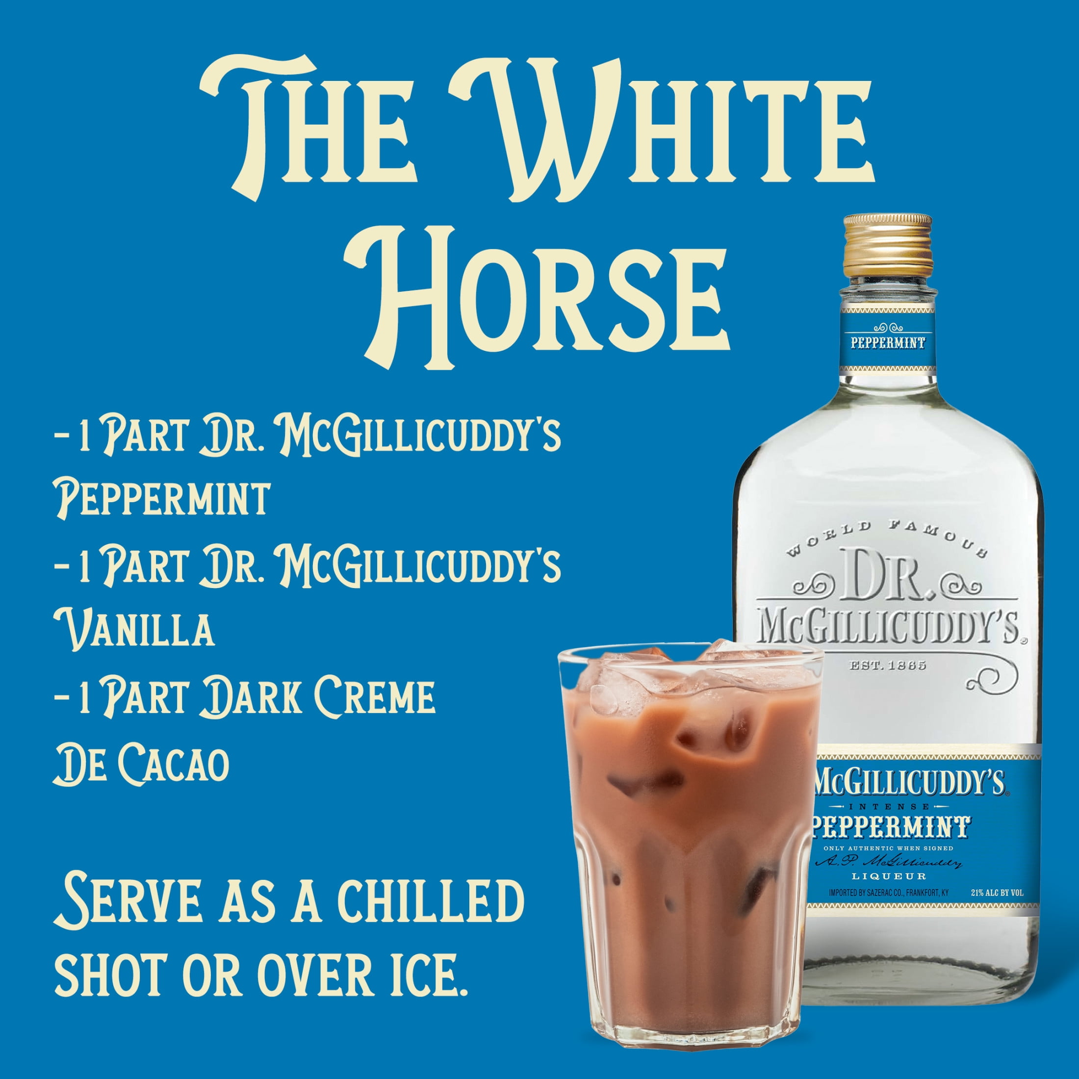 Dr. McGillicuddy's Peppermint Liqueur, 750ml Liquor, 21% Alcohol