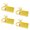 Yellow, variant on Set fo 4pcs Lightweight Keychain with Integrated Card Pocket Star Accent with Spring Rope for Keys Cards Compact Carry