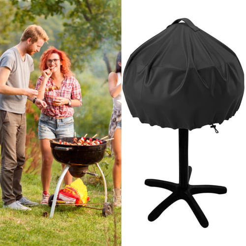 Nicebaby BBQ Cover Kettle Smoker Grill Covers 145x61x117cm with Drawstring Cord UV & Water-Resistant 210D Heavy Duty Waterproof Patio Gas Grill Garden Protection Windproof 
