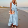 thumbnail image 6 of Drses‌‌ ‌‌‌‌‌‌‌‌‌‌‌‌‌‌‌‌‌‌‌‌‌‌‌‌‌‌‌‌‌‌‌‌‌‌‌‌‌‌‌‌‌‌‌‌‌‌‌‌‌‌‌‌‌‌‌‌‌‌‌‌‌‌‌‌‌‌‌‌‌‌‌‌‌‌‌‌‌ ‌‌‌‌Women's V-Neck Sleeveless Maxi Dress - Boho Flowy Ruffle Tiered Summer Sundress for Beach & Vacation, 6 of 7