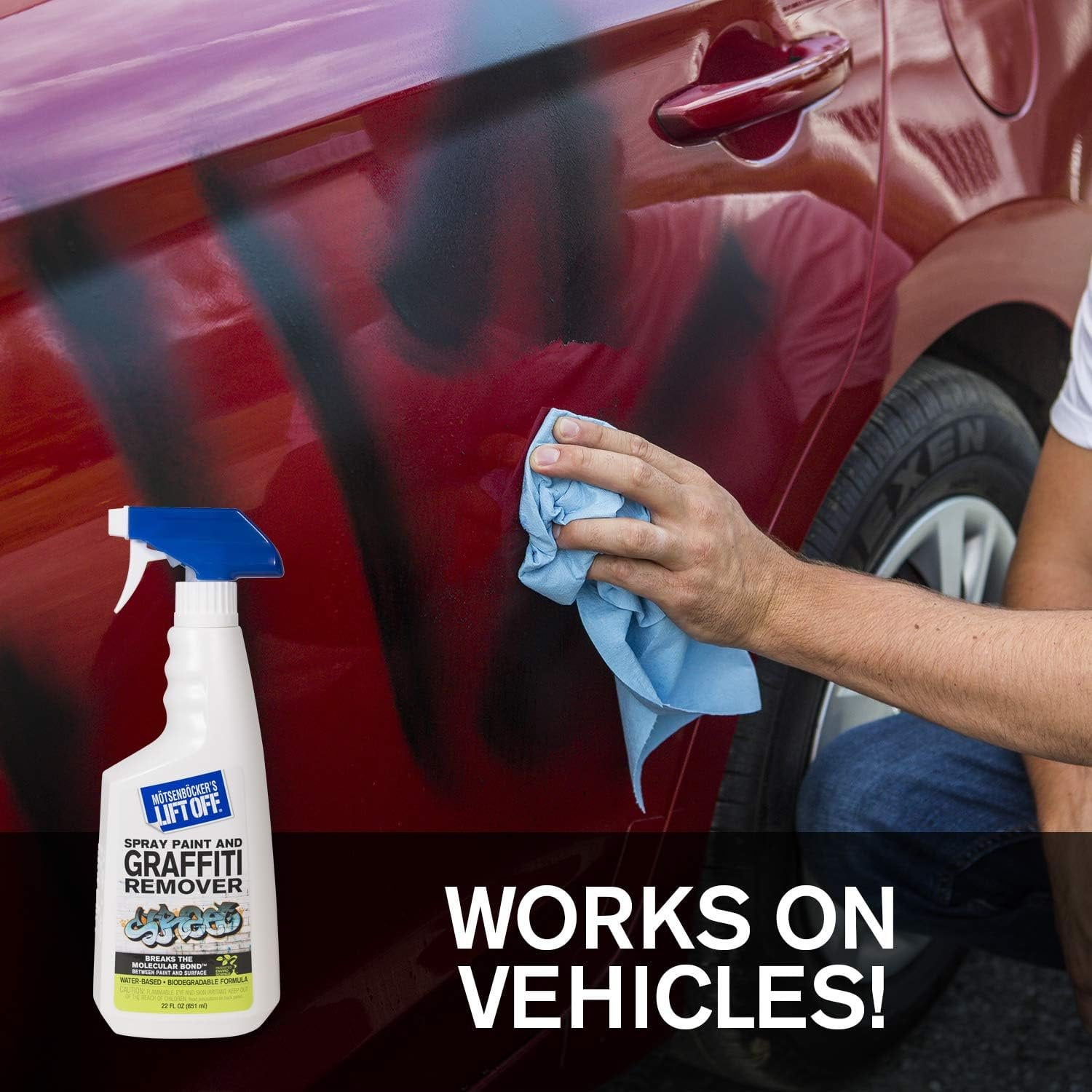 Motsenbocker's Lift Off Spray Paint & Graffiti Remover - Works on Concrete, Vehicles - 4 Pack, 22 Fl Oz