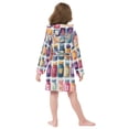 thumbnail image 7 of FORMRS Niños Bathrobe Unisex Hooded Robe Soft Plush Pajamas Sleepwear, Size 7-9T, Blue Jam Jars, 7 of 7