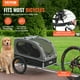 thumbnail image 2 of Remolque para bicicleta para perros VEVOR soporta un marco plegable de 40 kg, negro/gris, 2 of 9