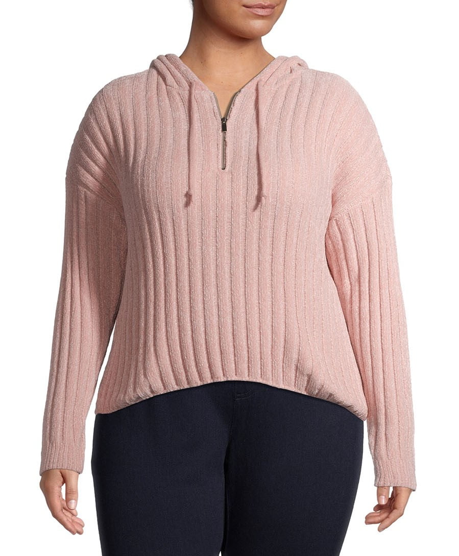 No Boundaries No Boundaries Juniors' Plus Quarter Zip Hoodie