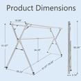 thumbnail image 2 of SUSUZI 79" Foldable Clothes Drying Rack, Space Saving Laundry Drying Rack Stainless Steel with 20 Windproof Hooks, 200LBS Capacity Garment Rack for Indoor Outdoor Use, 2 of 9