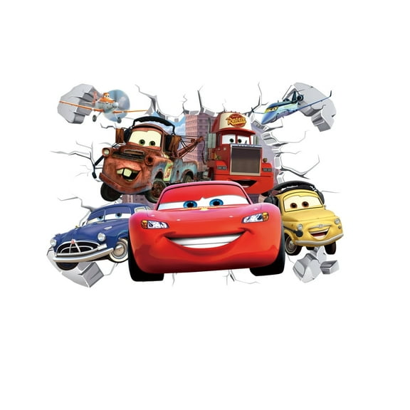 Cars Wall Stickers Lightning Mc Queen Wall Decals Removable and Waterproof Wall Stickers for Bedroom, Living Room and Kids' Room 15.7 inches x 23.7 inches