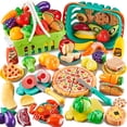 thumbnail image 1 of Set de comida Pretend Play Kidsciety, 85 piezas, con 2 cestas para niños, 1 of 6