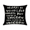 thumbnail image 2 of Set of 2 Pillow Covers 18x18, Be a Unicorn & Follow Your Dreams Design / Cotton Linen Fabric Decorative Indoor / Outdoor Throw Pillow Case Set 45x45cm, 2 of 3