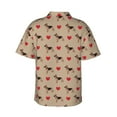 thumbnail image 3 of Fotbe German Shepherd Dog Hawaiian Shirt for Men Unisex Summer Beach Casual Short Sleeve Cotton Linen Button Down Shirts-X-Large, 3 of 9