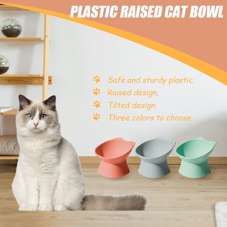 Elevated Cat Food Bowl - Ceramic Mushroom Design Raised Dish For Cats, Whisker Friendly & Anti-Vomit