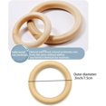 thumbnail image 3 of Teppich 20pcs 3" Natural Wooden Rings Wooden Rings for Crafts Connectors,Jewelry Making, Natural Craft Rings, 3 of 6