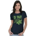 thumbnail image 3 of Funny Oh Snap Turtle Animal Pun Womens Slim Fit Graphic Tee Brisco Brands X, 3 of 6