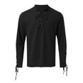 thumbnail image 4 of Polo Shirts for Men Active Wear Tops Thin Long Sleeved Top Men's Athletic Short Sleeve Tops for Men Thermal Shirts Long Sleeve Postpartum Shirt Large Graphic Tee Shirt Tall Mens Black S, 4 of 5