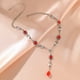 thumbnail image 2 of Collar gótico con forma de Y y gota de sangre, colgante de lágrima de cristal negro y rojo, joyería de Halloween para cosplay para mujer, 2 of 5