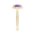 thumbnail image 3 of ANGARA Natural 1.7 Ct. Amethyst with Diamond Halo Ring in 14K Yellow Gold for Women (Ring Size: 12), 3 of 9