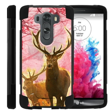 Case for LG V10 | V10 Hybrid Cover [ Shock Fusion ] High Impact Shock Resistant Shell Case + Kickstand - Pink Deer (Best Accessories For Lg V10)