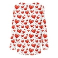 thumbnail image 5 of YWDJ Valentines Day Clothes Long Sleeve Tops for Women Plus Size Holiday Tops Plus Size Long Round Neck Polyester Casual Love Heart Printed for Leggings for Valentines Gifts Pink 3XL, 5 of 5