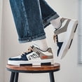 thumbnail image 1 of Zapatillas de deporte Zapatos casuales para hombre Cómodo cuero de PU Plano para otoño (40) Azul Wdftyju Tenis De Mujer Tenis De Hombre, 1 of 8