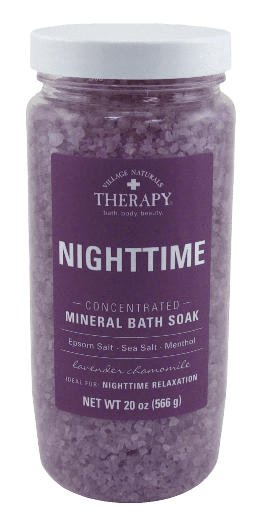 Village Nat. Aches+Pains Night Mineral Bath Soak 20oz (Pack of 3)